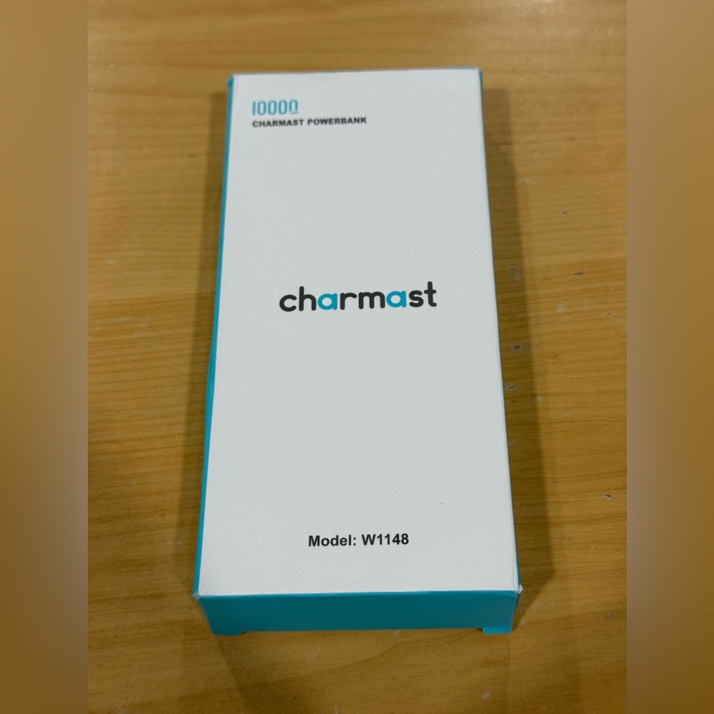 Charmast Portable Charger with Built-in Cables 10000 Mah Power Bank New (open bo